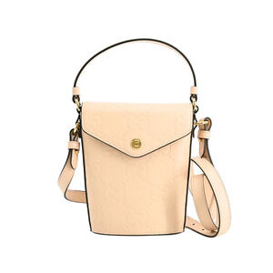 Gucci Jumbo GG Logo Leather Bag embossed monogram Beige White